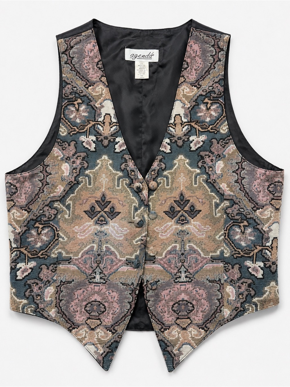 Agenda 90’s vintage tapestry vest women’s size large